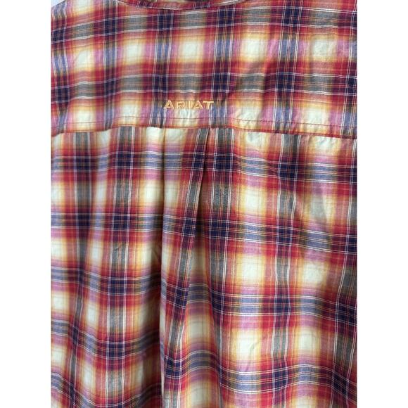 Ariat Pro Series Button Down Shirt LS Classic Stripe Western Cowboy Mens Size XL - Picture 6 of 8